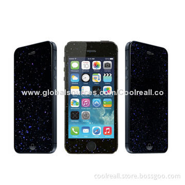 Mobile phone accessories for iPhone 5/5s 9H tempered glass screen protector, stars surface